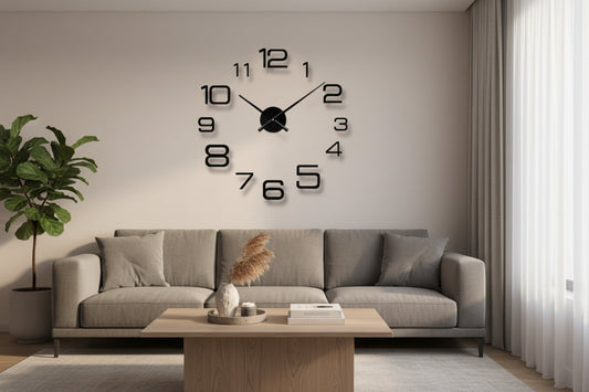 Acrylic Wall Clock with 30.48 cm Needles Large Modern Wall Clock Saudi Arabia