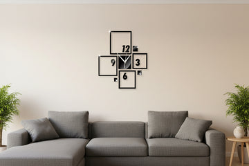 Black and Gold Acrylic Wall Clock Luxury Modern Decorative Wall Clock