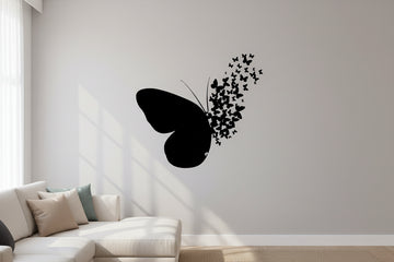 Butterflies Wall Decor with Mini Butterflies Wooden Wall Decoration 3mm Lasani Wood KSA