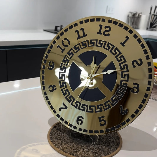 Luxury Round Wall and Table Clock Premium Acrylic and MDF Base