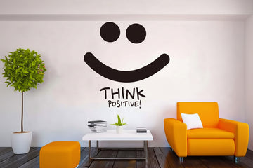 Think Positive Motivational Wall Art 61 x 61 cm Wooden Office Wall Decor Lasani Wood