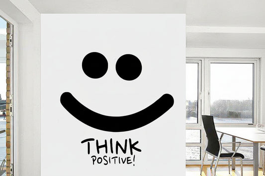 Think Positive Motivational Wall Art 61 x 61 cm Wooden Office Wall Decor Lasani Wood