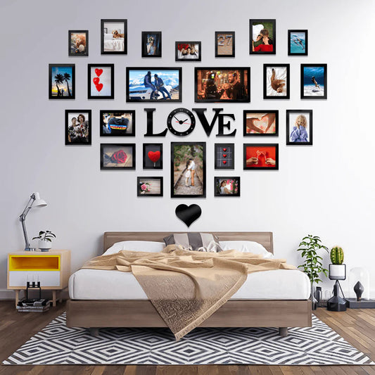 Love Photo Frames Wall Clock DIY 127 × 127 cm Large Family Wall Decor Saudi Arabia